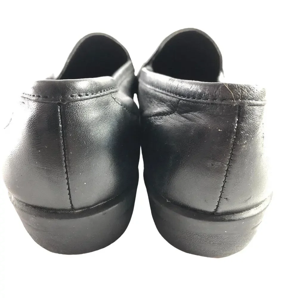 Cobbie Cuddlers Womens Comfort Loafer Slip On Diamond Black Leather Flat Shoes 6